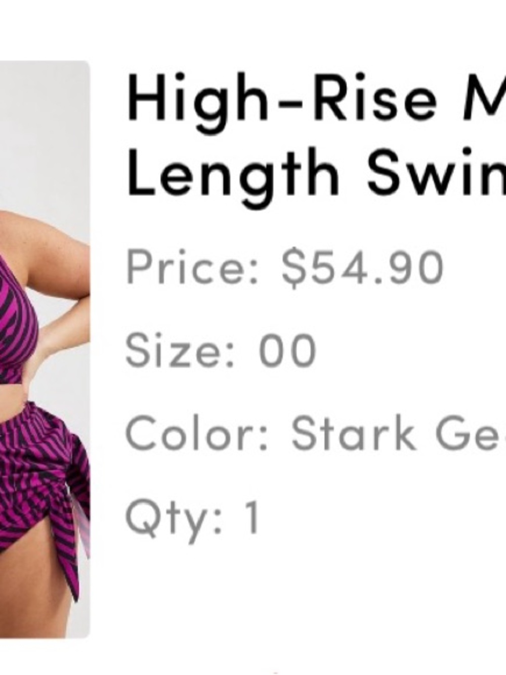 torrid Stark Geo Pink High-Rise Swim Skirt
